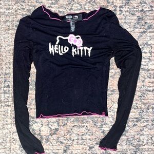 Forever 21 Black and Pink Hello Kitty Top